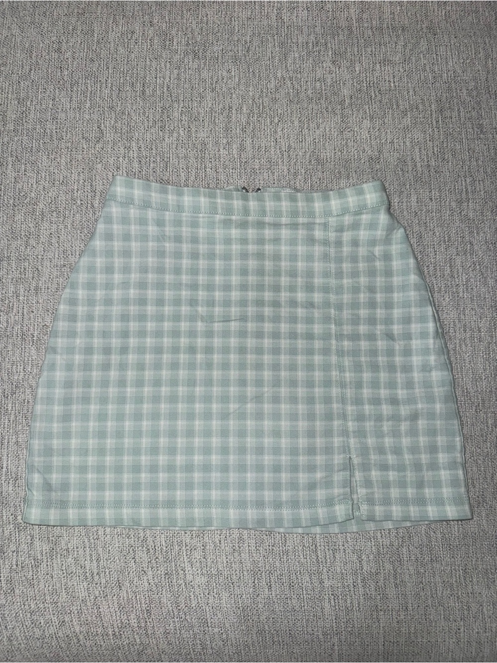 Hollister Mint Green Plaid Mini Skirt